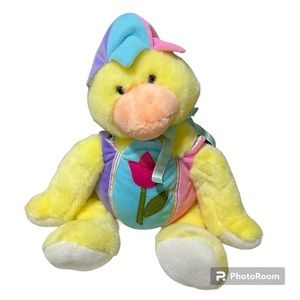 Vintage Commonwealth Easter Duck Plush Stuffed Animal